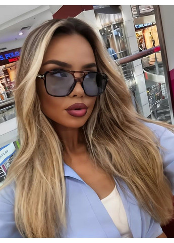 Сонцезахисні окуляри авіатор Casual леопардові блакитні No Brand (311604621)