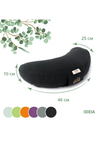 Подушка для йоги та медитації з гречаним лушпинням чорна (8-30233*006) IDEIA (393823699)