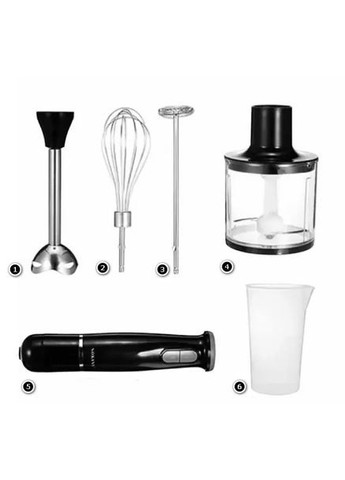 Занурювальний блендер з насадками 5 в 1 подрібнювач з мірною склянкою та насадками (BM472) Sokany (372603045)