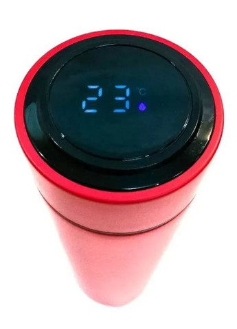 Термос T-Botlle 919 з температурним сенсором та ситечком для заварки на 500 мл червоний (2024486841) No Brand (328261674)