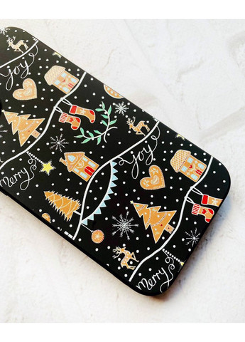 Матовий чорний чохол на Xiaomi Redmi 9A Фон Різдво (принт 201) Creative (362970484)