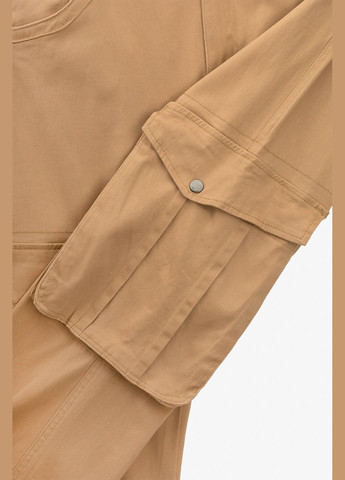 Бежевые кэжуал демисезонные брюки No Brand