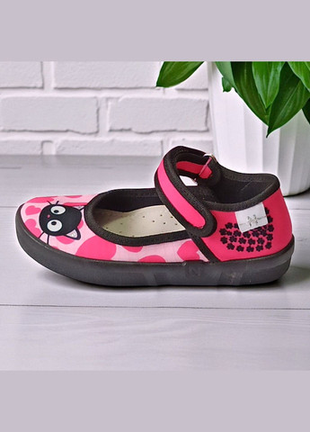 Розовые ортопедические тапочки на липучке для девочки сменная обувь в садик сменка natur Waldi