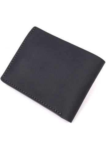 Матове шкіряне портмоне у дві складення Серце чорний 16733 Grande Pelle (329195864)