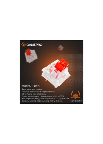 Клавіатура Genesis Metallic MK144B Outemu Red Switch USB UA Black (MK144B) GAMEPRO (377470786)