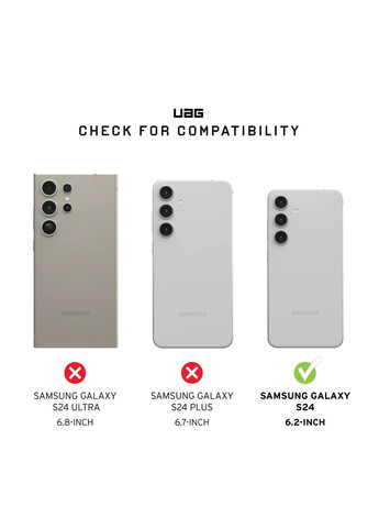 Чехол-накладка Monarch для Samsung Galaxy S24 Kevlar Black (214411113940) Urban Armor Gear (366831364)