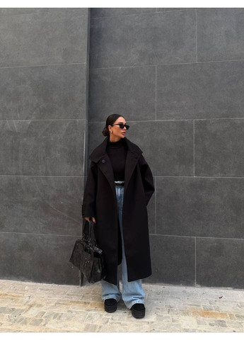 Чорне зимнє Жіноче зимове пальто No Brand