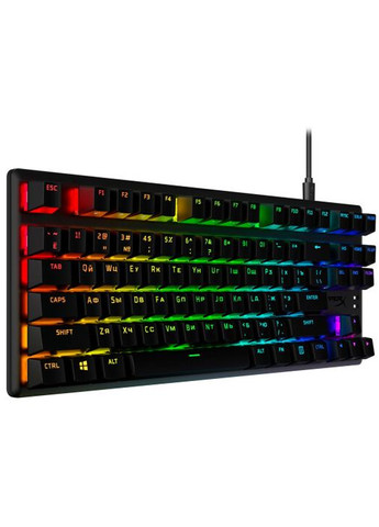 Клавіатура Alloy Origins Core PBT Aqua USB RGB ENG/UA Black (639N9AA) HyperX (360418683)