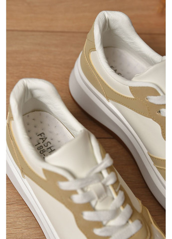 Кросівки жіночі білого кольору на шнурівці Let's Shop білі демісезони (350633449)