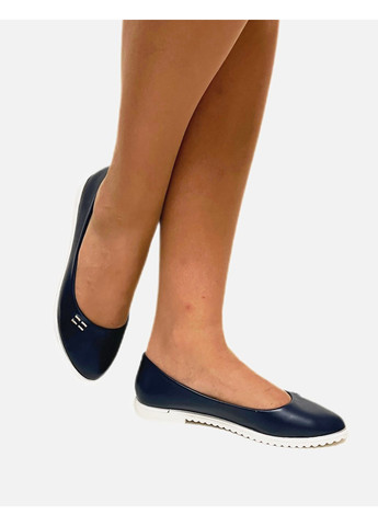 Жіночі жіночі балетки Башили | темно-сині однотонні стрази штучна шкіра (353928745)
