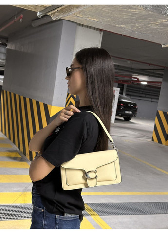 Сумка жіноча Tabby Shoulder Bag 26 in Polished Pebble Leather Yellow/Silver No Brand (367610025)
