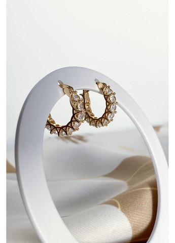 Серьги кольца с цирконием CHICLY (368558755)