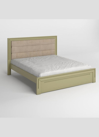 Полуторне дерев'яне ліжко Торонто Т5 (RAL1020)/Аляска 23 (бежевий) 120х190 см (MBG-10703) Mebigrand (366083979)