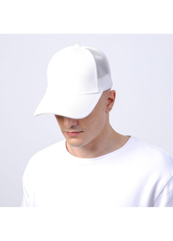 Бейсболка тракер мужская коттон белая ЛЕЙРИЯ 808-621 LuckyLOOK 808-621М (342058070)