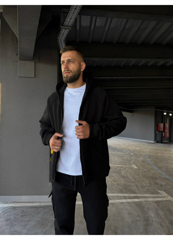 ❄️Зимовий чоловічій костюм Jack з начосом чорний❄️ No Brand (366013369)