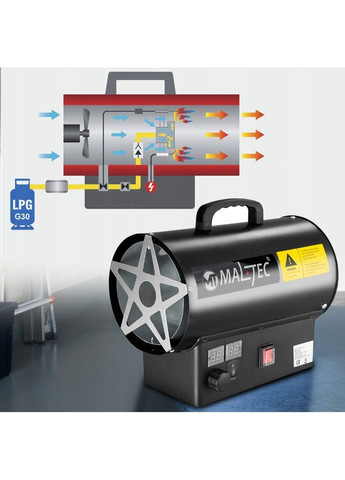 Тепловая пушка с термостатом 25кВт Maltec (363968578)