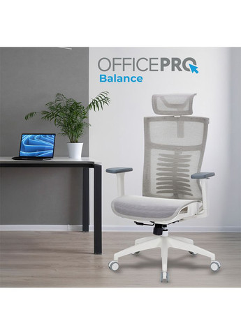 Крісло Balance White/Light Gray (OC620-W-LG-LG) OfficePro (341485220)