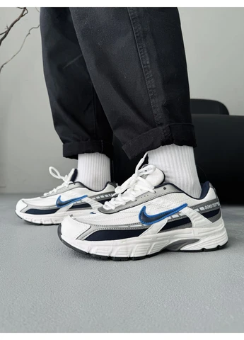 Белые демисезонные кроссовки мужские nike initiator white/gray/blue gore-tex найк инитиатор белые No Brand