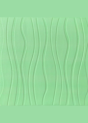 Самоклеющаяся 3D панель светлозеленые волны 600x600x6мм SW-00001327 Sticker Wall (292564543)