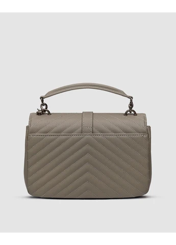Сумка Saint Laurent College Medium in Quilted Leather Grey Ів Сен-Лоран (377508539)