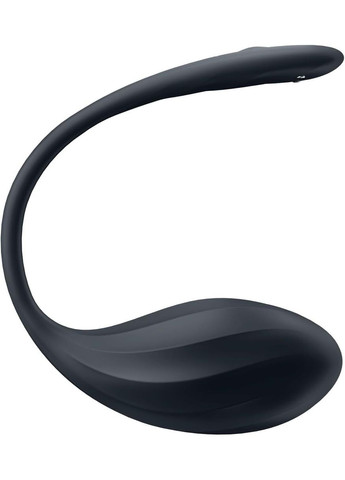 Смарт-виброяйцо Ribbed Petal Connect App Black, управление со смартфона, пульт ДУ Satisfyer (335394651)