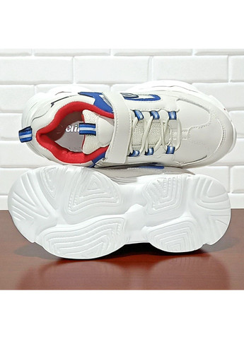 Белые демисезонные ортопедические демисезонные кроссовки на липучке для мальчика клиби Clibee