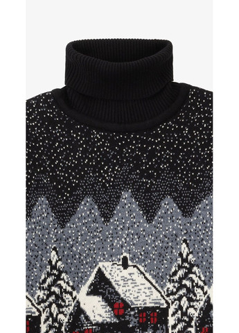 Темно-синій зимовий светр з візерунком чоловічий cju52501 shop (2000990780461) CLUB JU