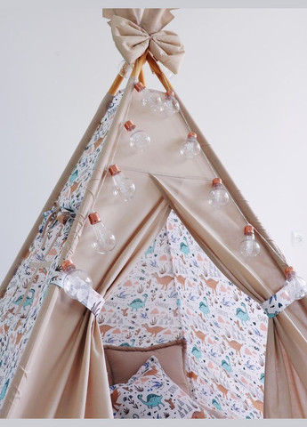 Детский вигвам "Динозаврики" с ковриком БОН БОН + корзина для игрушек. Полный комплект No Brand (316257352)