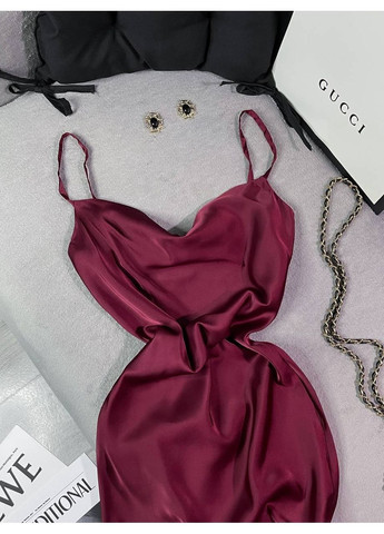 Бордова вечірня сукня жіноча KaraMix однотонна