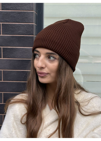 Шапка жіноча зимова з флісом біла No Brand (365811835)