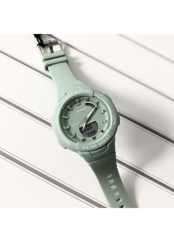 Годинник 6005 Green кварцовий для жінок спортивний з функціями будильника та підсвічування ProDobro (367267406)