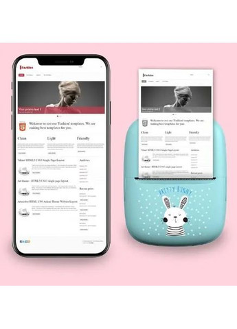 Портативний міні-принтер Bluetooth Mini Printer D7 Iron Gym (367073449)