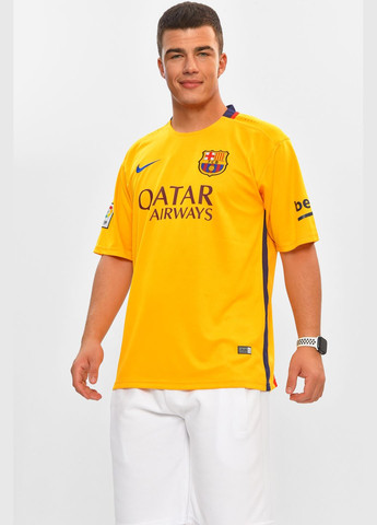 Оранжевая футболка футбольная мужская оранжевого цвета с принтом Let's Shop