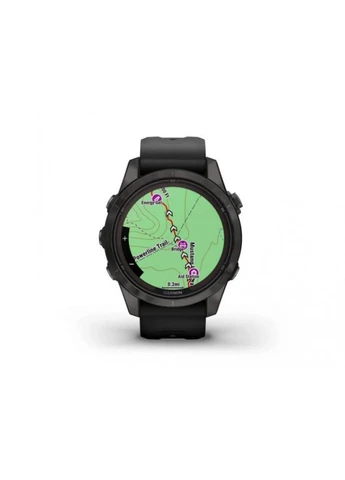 Смарт-годинник Fenix 7S Sapphire Solar Carbon G. DLC Tit. with Black Band (010-02776-10/11) Garmin Fenix 7S Pro (315601028)