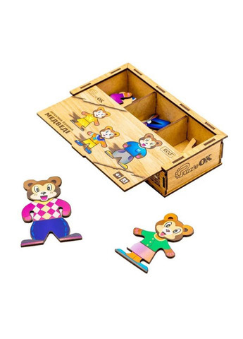 Деревянная настольная игра Мишки Puz-12141 PuzzleOK (367971240)