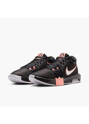 Черные всесезонные кроссовки унисекс lebron witness viii black Nike