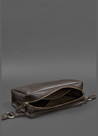Кожаная поясная сумка Dropbag Maxi темно-коричневая (A-027192) BlankNote Поясна сумка (327874060)
