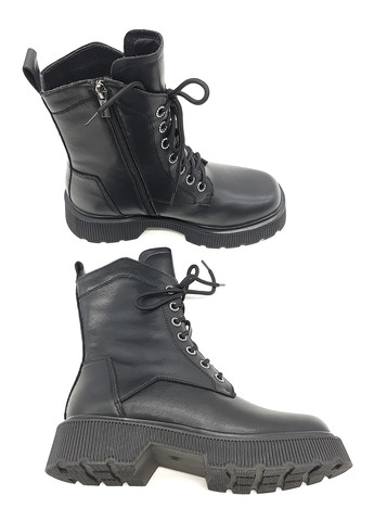 Осенние женские ботинки черные кожаные rf-12-2 24 см (р) Raffelli