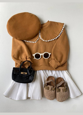 Темно-бежевое платье гресия Dembohouse (326040452)