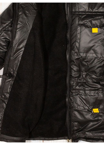 Чорна зимня куртка зимова для хлопчика Одягайко