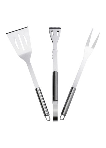 Набір аксесуарів для барбекю, мангала, гриля 3 предмети 40х10х5 см мангальне приладдя HP-20-71 LUGI (370439179)