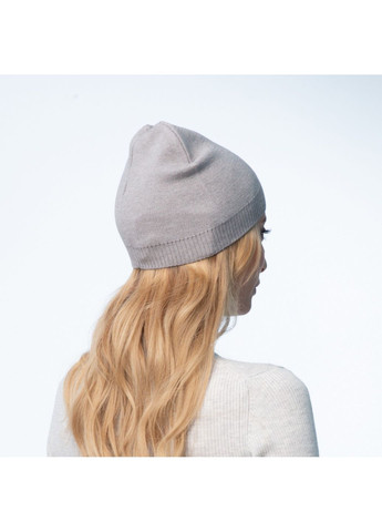 Шапка біні жіноча віскоза сіра LUMINA LuckyLOOK 237-384 (322793179)