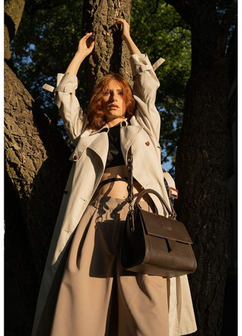 Женская кожаная сумка Ester темно-коричневая краст The Wings (348358772)