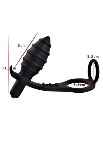 Унікальний вібромасажер для анальної стимуляції та масажу простати 10-ти частотний 3.6 см No Brand (371929975)