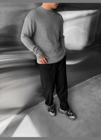 Серый стильный кэжуал свитер Vakko