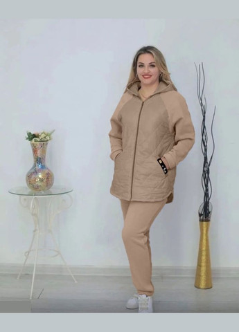 Прогулянковий костюм зимовий жіночий HP-6601 Темно-Пудровий, 56-58 Sofia (272158154)