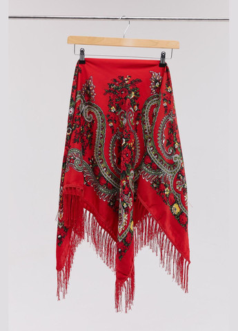 Хустинка "Квіти полісся" (червона) розмір 110х110 см MEREZHKA (314773334)