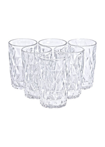 Набор стаканов для напитков 6 шт из толстого стекла 400 мл стаканы для холодных напитков для дома и кухни ProDobro (364191761)