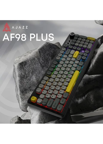 Бездротова клавіатура AF98 PLUS Black Gray Yellow (AF98-PLUS-BGY) Ajazz (377736206)
