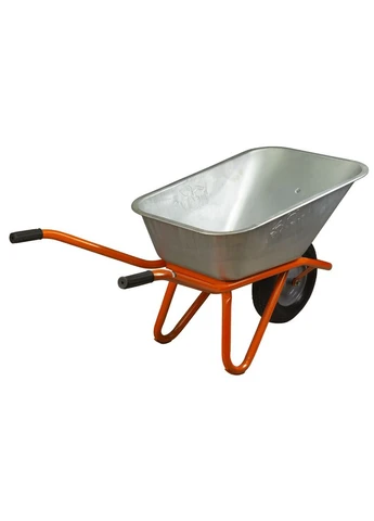 Тачка строительная одноколесная 90л 200кг колесо 15" (из 5-ти ЧАСТЕЙ) (5056464) Flora (395985904)